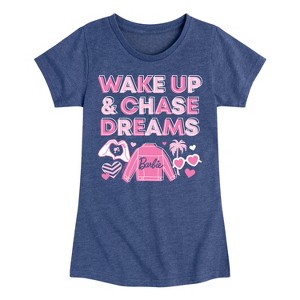 Girls' - Barbie - Wake Up and Chase Dreams Fitted Short Sleeve Graphic T-Shirt - 1 of 4