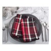 Jarret Classic Plaid Design Casual Cotton Napkin - Saro Lifestyle: Machine Washable, Set of 4, 20"x20" - 2 of 2