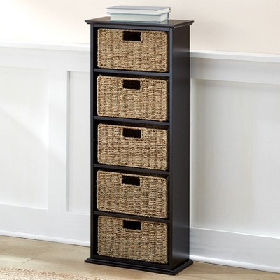 The Lakeside Collection Bookcases with 5 Baskets