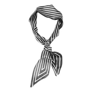 Unique Bargains Women's Stripes Satin Headband 1 Pc - 1 of 4