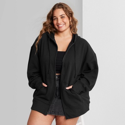 Women's Half Zip Butterbliss Sweatshirt - Wild Fable™ Black 2x : Target