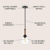 JONATHAN Y Alys Adjustable Rope-Wrap Modern Rustic Iron/Glass LED Pendant - 2 of 4