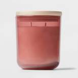 11oz Large Round Bottom Glass with Lid Peony Candle Rose Water & Freesia Pink - Threshold™
