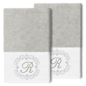 Linum Home Textiles 100% Turkish Cotton MONICA 2PC Embellished Hand Towel Set - 1 of 1