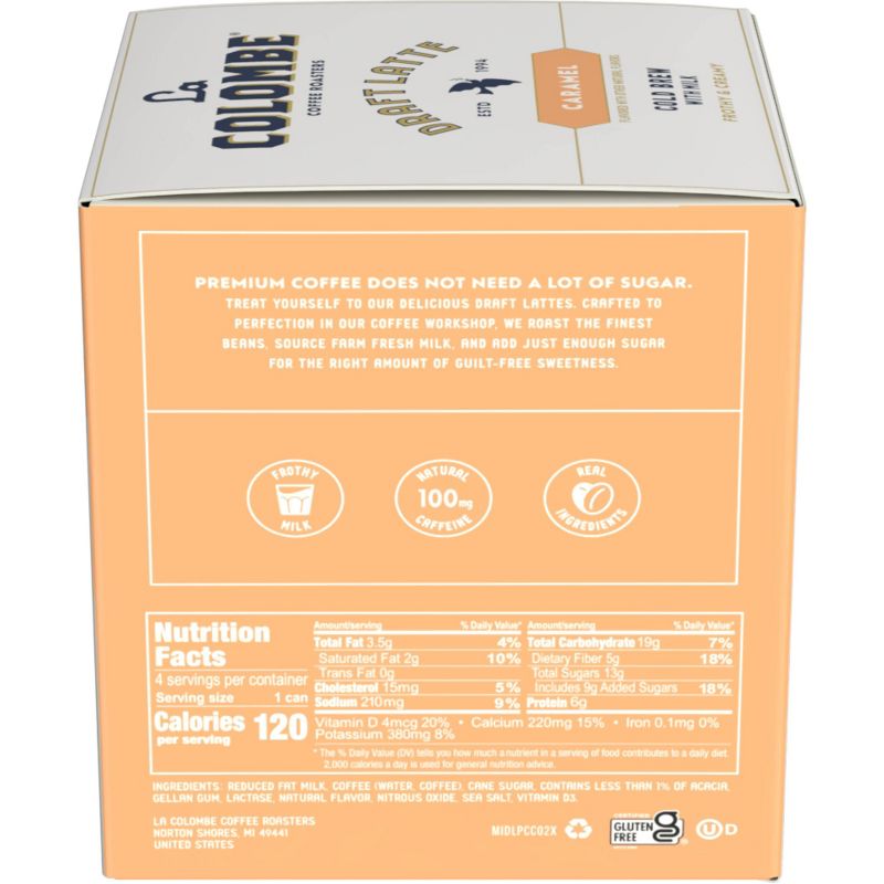 La Colombe Caramel Draft Latte - 4pk/9 fl oz Cans, 5 of 8