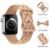 HTUTWOO Checkered Apple Watch Silicone Strap, Slim Sport Band 38/40/41/42/44/45/46/49mm for iWatch Series 11 10 9 8 7 6 5 4 3 2 1 SE Ultra - 3 of 4