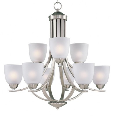 Maxim Lighting Axis 9 - Light Chandelier in  Satin Nickel