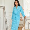 ADR Womens Soft Cotton Knit Jersey Lounge Robe with Pockets, Long Bathrobe - 3 of 4