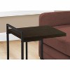 Monarch Specialties Accent Table, C-shaped, End, Side, Snack, Living Room, Bedroom, Brown Laminate, Black Metal, Contemporary, Modern - 3 of 4