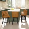 Vipbear Bar Stools Set of 2,27 inch Modren Bar Chairs with Back,360°Swivel Stool Seat Chairs for Kitchen lsland Counter Height Bar Stools - 2 of 4