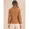 Allegra K Women's Long Sleeve One Button Notch Lapel Collar Blazer - 3 of 4