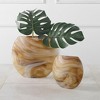 Uttermost Fusion Swirled Caramel & Ivory Vases, Set of 2 - 2 of 4