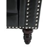 Chesterfield Faux Leather Armchair Accent Club Chair with Cushion for Living Room Bedroom Apartment - Morden Fort - 4 of 4