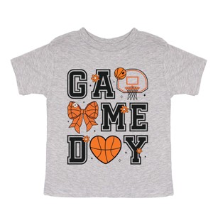 The Juniper Shop Basketball Game Day Coquette Toddler Short Sleeve Tee - 1 of 4