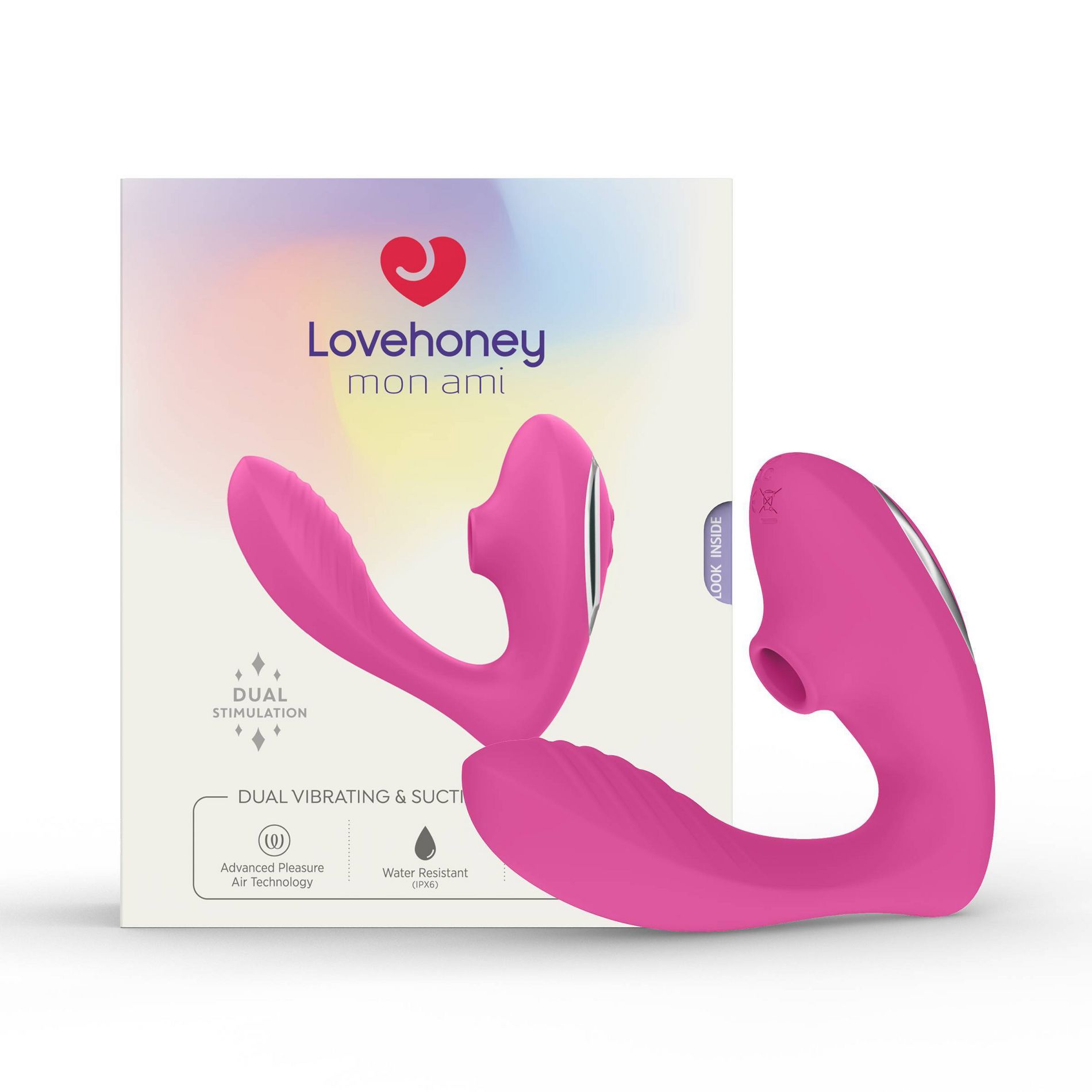 Lovehoney mon ami Water Resistant G-Spot and Clitoral Suction Vibrator