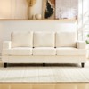 Mjkone 82"Width Corduroy Fabric Sectional Sofa Couch,Cloud Sleeper Comfy Upholstered 3-Seater Sofa - 4 of 4