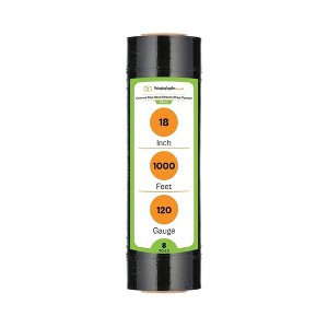 PSBM 4 Rolls Dark Black 18" x 1000 Ft. 120 Gauge Cast Hand Pallet Stretch Wrap - 1 of 4