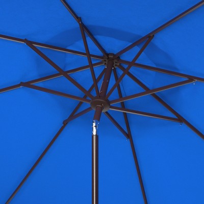 Pacific Blue 9ft Aluminum Fringe Crank Patio Umbrella
