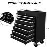 Acekool 7-Drawer Rolling Tool Chest, Black Storage Cabinet with Lock, Ball-Bearing Drawers & Wheels for Garage, Workshop, Office - 3 of 4