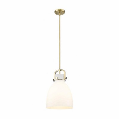Newton Bell - 1 Light Stem Hung Pendant In Industrial Style-16.75 Inches Tall and 10 Inches Wide