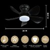 30'' Modern Ceiling Fan with ABS Blades, Black Housing, Quiet DC Motor, Flush Mount, Ideal for Bedroom or Living Room - 2 of 4