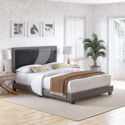 Becca Two Tone Upholstered Platform Bed - Eco Dream