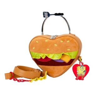 Loungefly Nickelodeon SpongeBob Krabby Patty Plush Crossbody Bag - 1 of 4