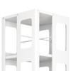 Kumasinova 4-Tier All-Steel 360° Rotating Bookshelf,Sturdy Bookcase with Wheels,Large Book Shelf with Adjustable Shelves for Bedroom&Living Room - 4 of 4