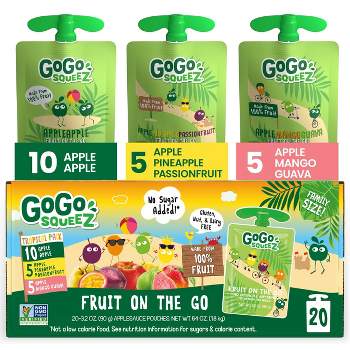 GoGo squeeZ Fruit Tropical Pack - 20ct