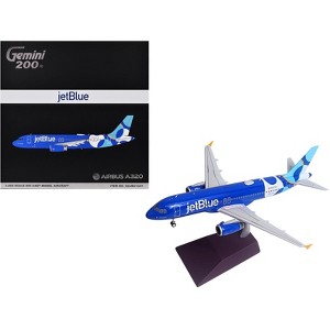 Airbus A320 Commercial Aircraft "JetBlue Airways - Forever Blue" (N547JB) Blue with Graphics 1/200 Diecast Model by GeminiJets - 1 of 4