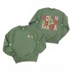 Simply Sage Market Women's Graphic Sweatshirt Holly Jolly Mama Colorful Front and Back - 2 of 4