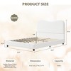 Twin/Full/Queen Kids Bed Frame with Upholstered Headboard, Low Profile Sturdy Platform Bed with Soft Boucle Fabric for Girls and Boys - 2 of 4