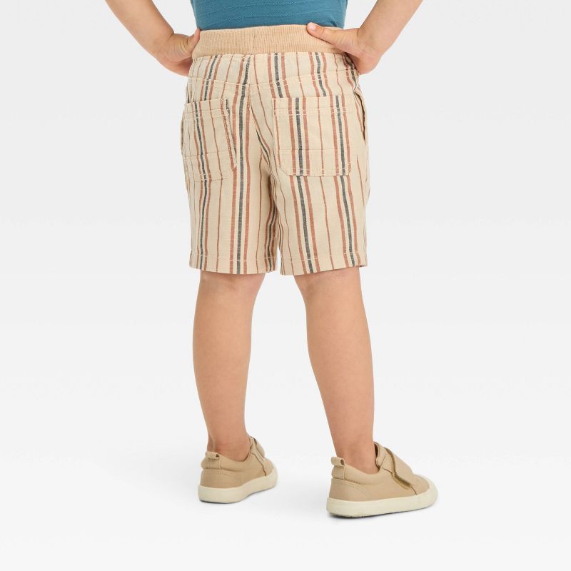Toddler Boys' Striped Chambray Pull-On Shorts - Cat & Jack™, 2 of 4