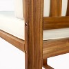 Maggift Patio Accent Chairs with Fixed Armrests, Upholstered, Ergonomic Design for Lawns, Gardens and Porches, Beige, 20.5" * 23" * 31.35" - 2 of 4