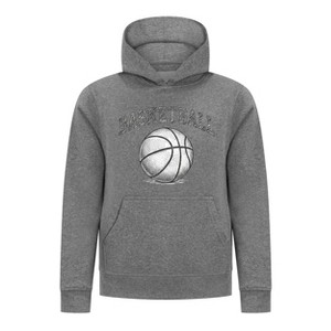 Everyday Kids Basketball Pullover Hoodie – Classic Sketch Basketball Graphic Sweatshirt - 1 of 4