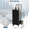 Fuel Gas Caddy with Wheels & Manual Transfer Pump, Diesel Fuel Transfer Storage Tank [9.8ft Hose], Gasoline Diesel Fuel Container - 3 of 4