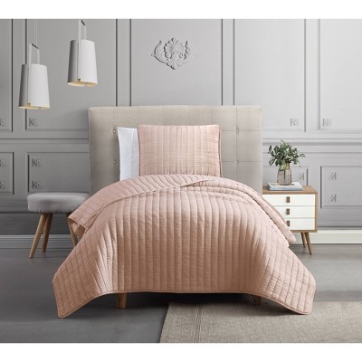 7pc King Turin Crinkle Velvet Comforter Set Blush - Riverbrook Home ...