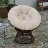 Merrick Lane Papasan Style Woven Wicker Swivel Patio Chair with Removable All-Weather Cushion - image 4 of 4