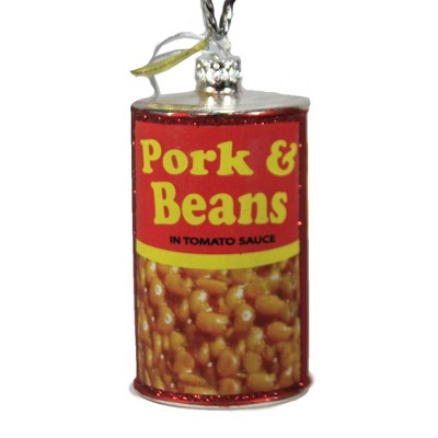 Holiday Ornament 3.75" Can Of Pork & Beans Ornament Dinner Van Camps  -  Tree Ornaments
