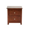 NicBex Contemporary Nightstand 2 Drawers Wooden Side Table with Metal Knobs End Table for Bedroom, Living Room - 2 of 4