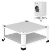 GustoWave Washer and Dryer Pedestals, Heavy Duty Washing Machine Base Stand with Storage Shelf, White - 2 of 4
