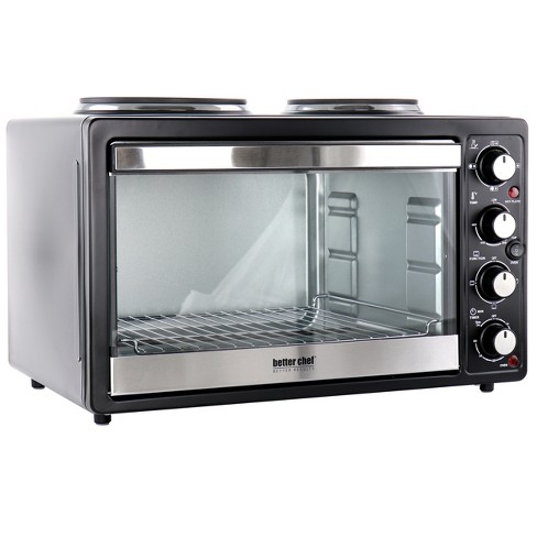  Oster Extra Large Single Pull French Door Turbo Convection  Toaster Oven w/ 2 Removable Baking Racks, 60-Minute Timer, & Adjustable  Temperature, Black: Home & Kitchen