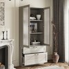 FUFU&GAGA Grey Modular Combination Decorative Cabinet, Any combination can be assembled, Frosted Glass Door, Create Elegant Home Space - 3 of 4
