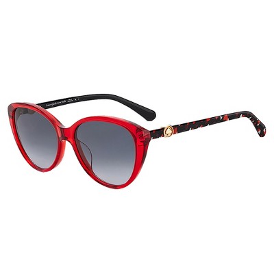 Kate Spade KS Visalia/G/S C94_9O Womens Butterfly Polarized Sunglasses Red /Black 55mm