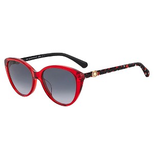 Kate Spade KS Visalia/G/S C94_9O Womens Butterfly Polarized Sunglasses Red /Black 55mm - 1 of 3