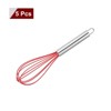 Unique Bargains Silicone Stainless Steel Non-Stick Coated Heat-Resistant Whisk 5 Pcs - 3 of 4