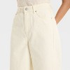 Women's Mid-Rise Relaxed Fit Wide Leg Distressed Jeans - Future Collective White - 4 of 4