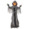 Halloween Animated Pumpkin Man in Hooded Cloak Decoration - Orange 5 Ft - 2 of 2