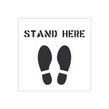 National Marker Stencil ""Stand Here"" 24"" x 24"" (PMS56) 