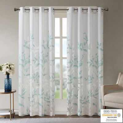 MAYEERTY Modern Fashionable and Practical Burnout Printed Curtain Panel(Only 1 Pc Panel)